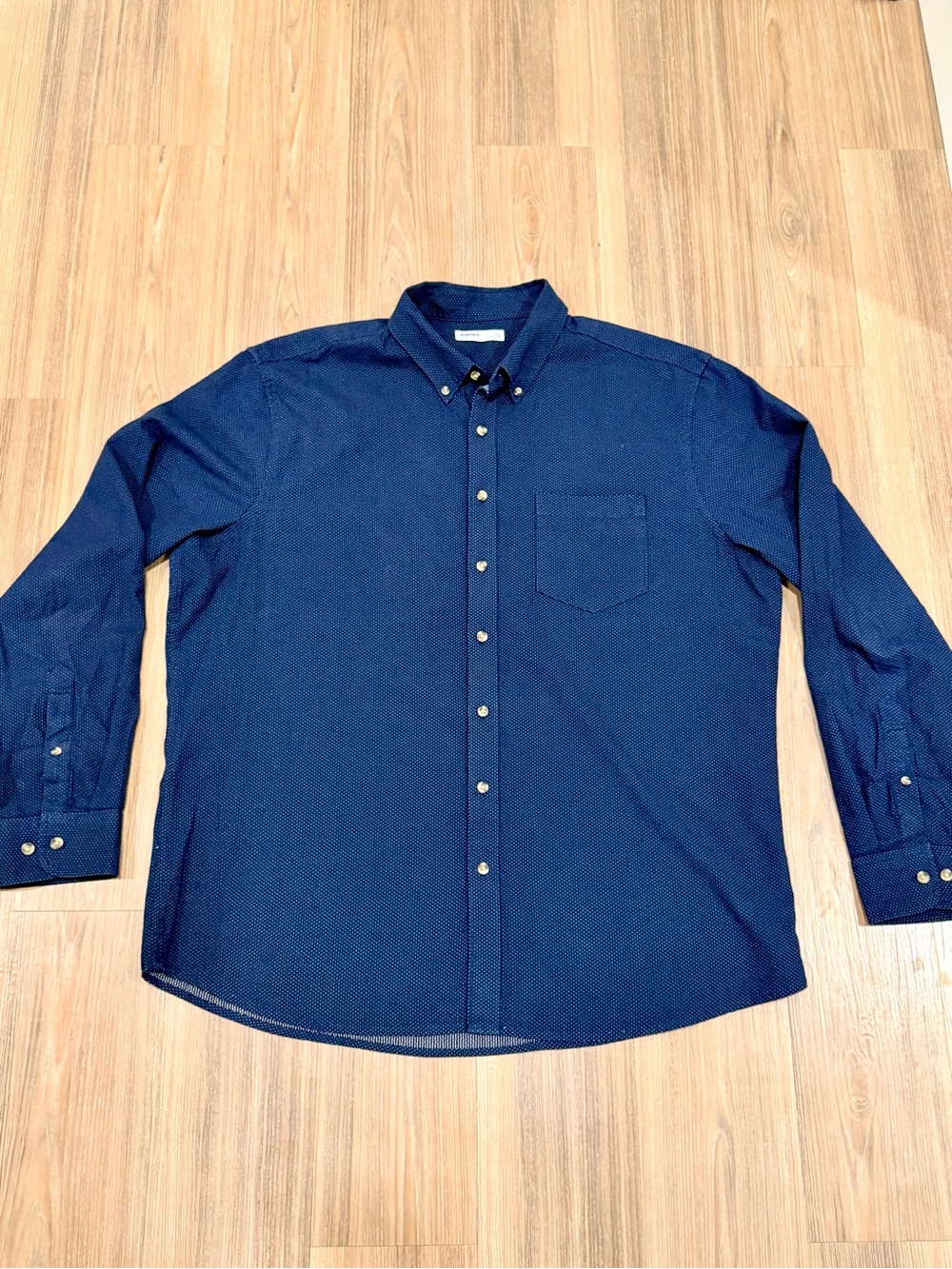 Sonoma Men's XXL Navy Button-Down Long Sleeve Shirt